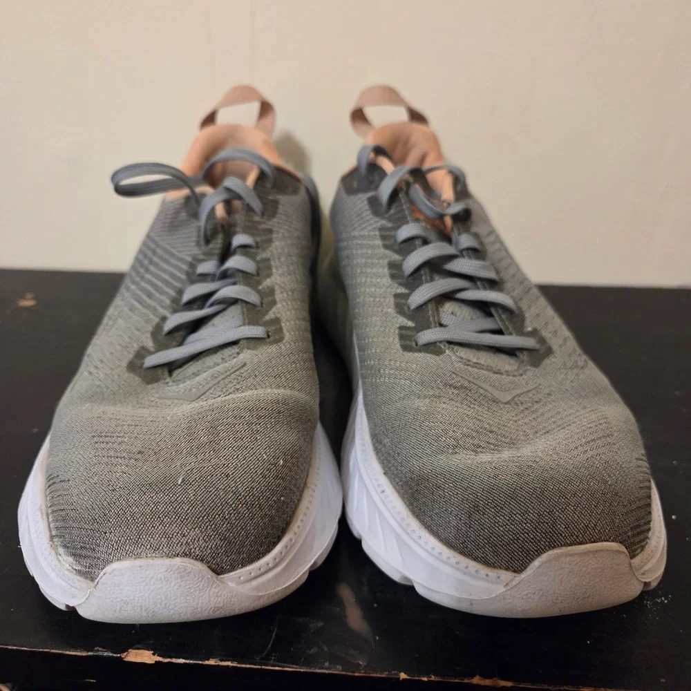 Hoka One One‎ Rincon 3 Mens 10.5 Grey Pink Running Shoes Profly Sneakers